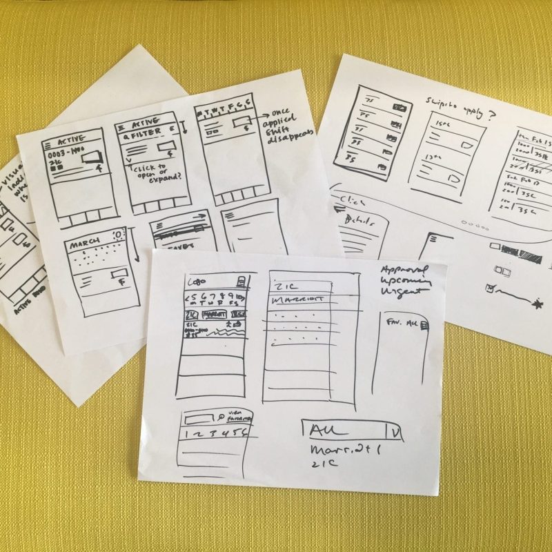Design Studio wireframes