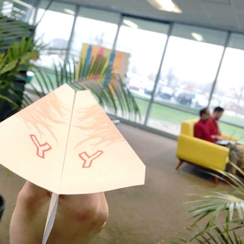 Slingshot office paper airplane Plane