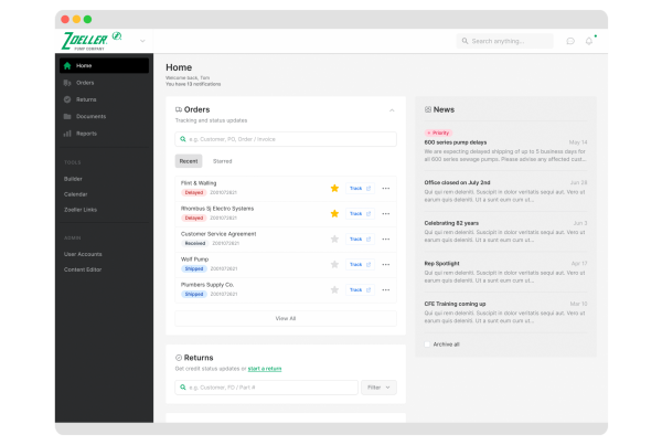 Zoeller Dashboard