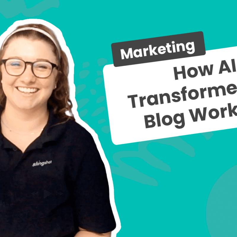 How We Used AI to Transform Our Blog Workflow - Inside Slingshot Thumbnail \ with text